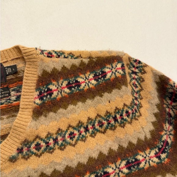 Ralph Lauren DOUBLE R V-Neck Sweater SUEDE LEATHER ELBOW PATCHES - Picture 4 of 9